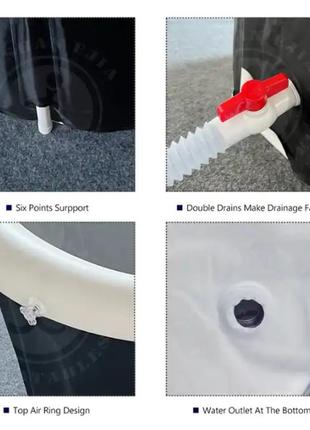 Переносная портативная холодна ледяная ванна ice bath с льдом для принятия ледяных...