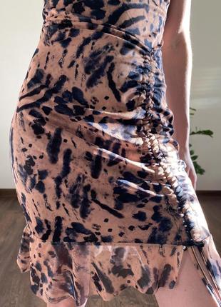 Сукня леопардова сітка в звіриний принт анімалістичний платье4 фото