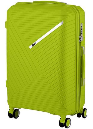 Пластиковый чемодан sigma от 2е 4 колеса / большой / зеленый (2e-spps-l-ag)