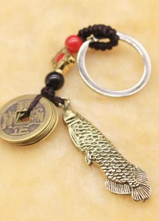 Брелок-оберег символ фен шуй арована та 5 монет