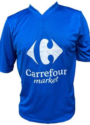 Футбольна футболка  carrefour синя з номерами - l (165-185см)1 фото