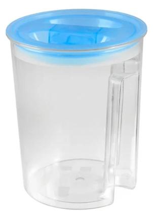 Контейнер пищевой для сыпучих продуктов stenson pt-83047 1.2л blue