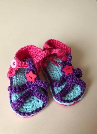 Босоніжки в'язані топіки топики сандалі сандалики