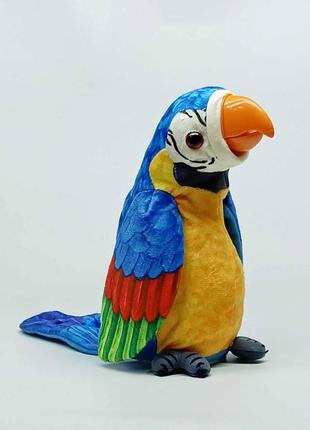 М'яка іграшка-розрядка shantou папуга синій 25 см k4107-3