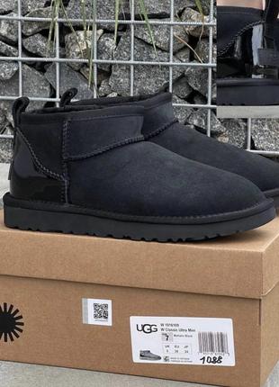 Ugg ultra mini black lacquer 36