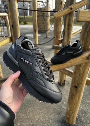 Кросівки reebok lx 2200 (чорні, шкіра)