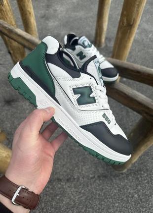 Кросівки new balance 550 (white & green)4 фото