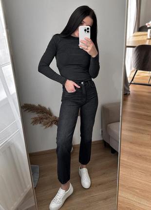 Zara джинси straight cropped3 фото