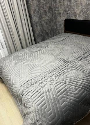 Милкодисперсный велюр с бархатным переливом покрывала, рай