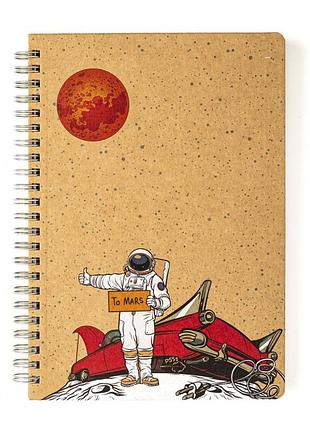 Блокнот "пригоди" еко крафт-картон 11105-kr на пружині 70 сторінок