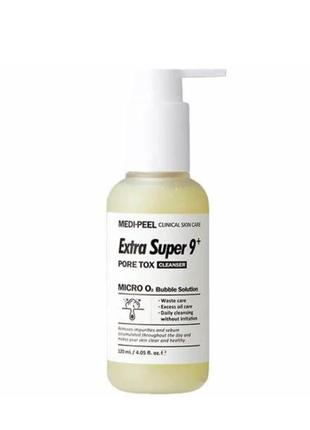 Кислотний засіб для глибокого очищення шкіри medi-peel extra super 9 plus pore tox cleanser 120 ml