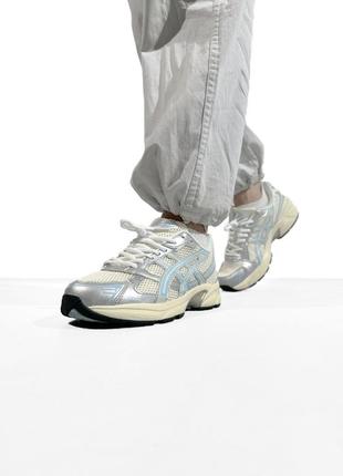 Asics gel-1130 silver/blue 363 фото