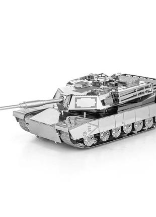 Металлический 3d-пазл - танк абрамс. модель набор diy конструктор. игрушка-головоломка для детей