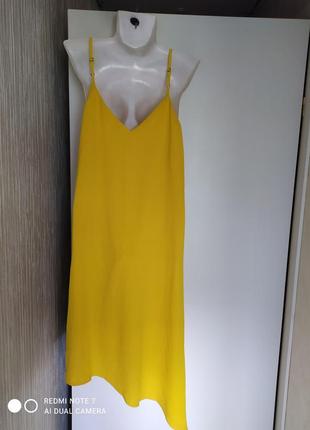 Сукня жовта на бретелях river island2 фото