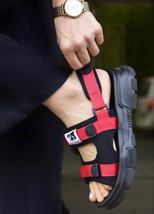 Текстильные, легкие босоножки на липучках