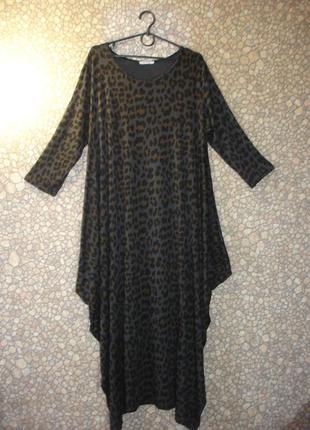 Стильное леопардовое платье  "diverse " 48-50 р  италия