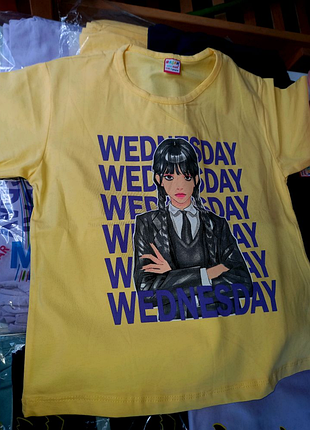 Футболка  для дівчинки  венсдей 3