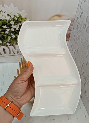 Менажница фарфора 28х13 см