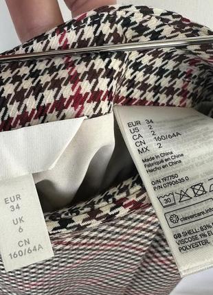 Очень хорошая качественная юбка на запах в гусиную лапку h&m8 фото