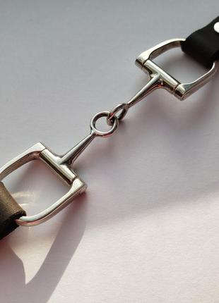 Срібний браслет в стилі бренду gucci - gucci horsebit bracelet style1 фото