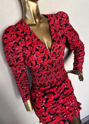 Стильний жіночний костюм в квіти рюші в стилі zara, mango3 фото