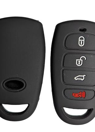 Силиконовый чехол для авто ключа kia sorento sonata hyundai tucson accent 4 кнопки защита для ключа