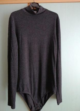 Боді, s/m, стійка комір, графіт