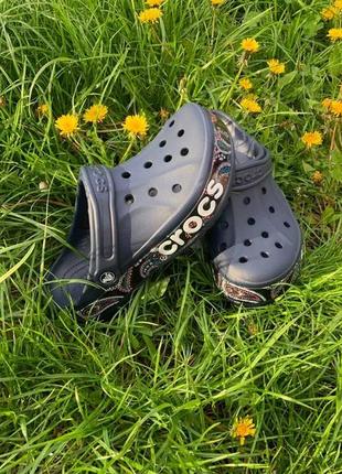 Крокси жіночі кроксы женские crocs 37 38 39 40 розміри bayaband bandana print navy clog