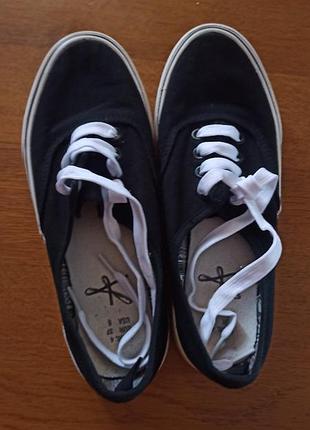 Кеды черные из хлопка 36-37 размер
