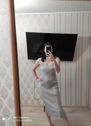 Трикотажный сарафан лапша, идеально подходит и под футболку, и под любую обувь