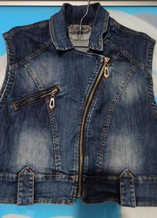 Джинсова жилетка  "g d m" jeans xxl 250грн