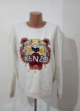 Белый свитшот унисекс kenzo