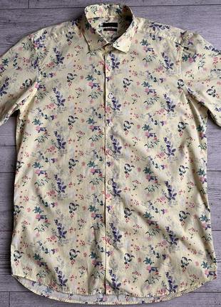 Сорочка\рубашка z zegna regular fit floral printed shirt