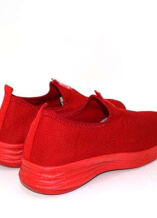 Жіночі літні червоні кеди-мокасини,дихаючі кросівки-сіточка текстильні на літо,жіноче літнє взуття2 фото