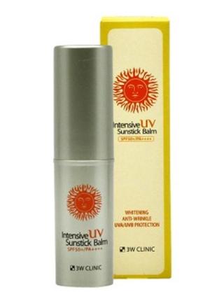 Солнцезащитный стик 3w clinic intensive uv sun stick balm spf50+/pa+++ - 10g