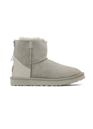 Ugg mini ligth grey zip lacquer 36