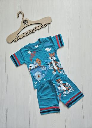 Костюм для хлопчика туреччина 86-92см, 98-104см, 1-2роки, 3-4роки, комплект літній дитячий, футболка+шорти