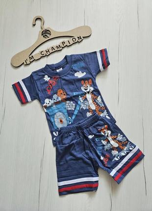 Костюм для хлопчика туреччина 86-92см, 98-104см, 1-2роки, 3-4роки, комплект літній дитячий, футболка+шорти