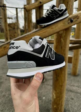 Кросівки new balance 574 (36-41, чорні замша)4 фото