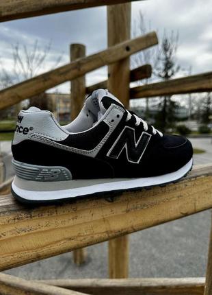 Кросівки new balance 574 (36-41, чорні замша)6 фото