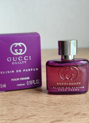 Фірмова мініатюра gucci guilty elixir de parfum pour femme 5 мл