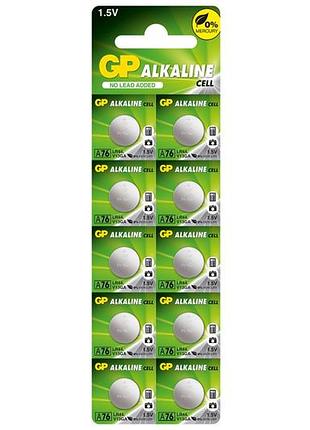 Батарейка gp alkaline 1.5v. а76, g13, lr44, ag13 а76 10шт