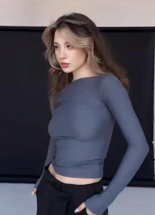 Лонг, водолазка, графитовый