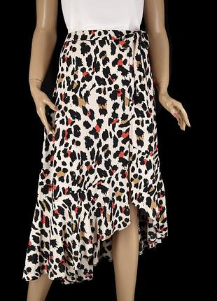 Нова брендова спідниця батал, великого розміру "f&amp;f" з леопардовим принтом. розмір uk20/eur48.
