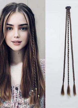 Коси на заколках