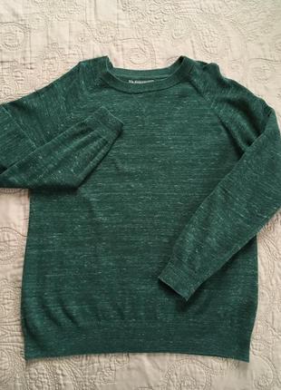 Меланжевый зелёный свитер от primark