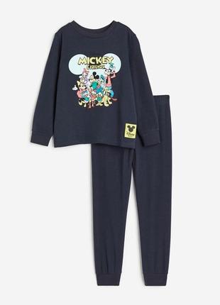 Хлопковая пижама 92см hm disney 100 mickey mouse