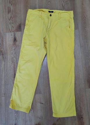Брюки брюки брюки мужские желтые широкие regular fit gant man, размер xl - 2xl