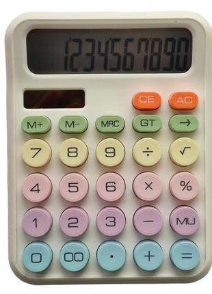 Офісний різнобарвний калькулятор karuida kk 2280 білий1 фото
