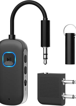 Адаптер sanoto bluetooth, 2 в 1 aux bluetooth 5.3 адаптер и приемник с разъемами 3,5 мм, одновременное